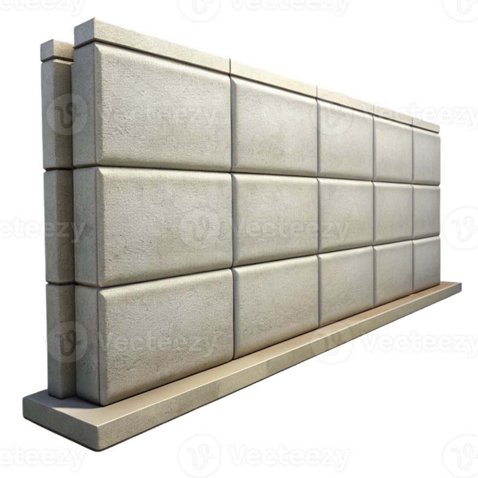 magnificent playful minimalist Professional render, hyper-specific, isolated cutout of a single, prefabricated concrete wall panel with Transparent Background 4K png