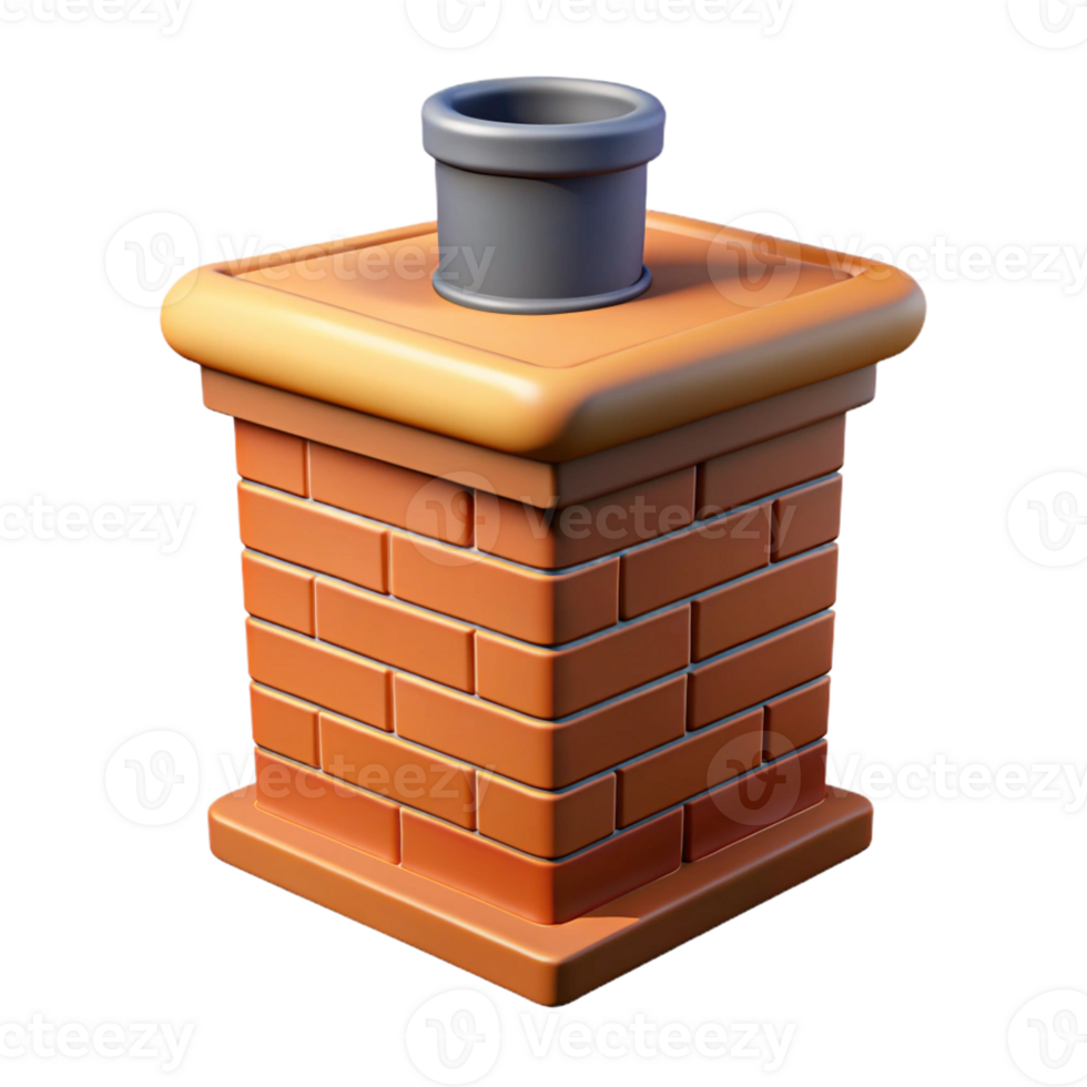immaculate classic Hyper-specific professional render of a single, Georgian style, brick chimney pot Isolated cutout with Transparent Background professional png