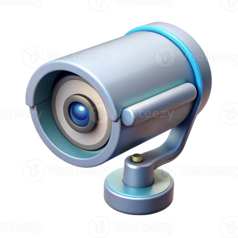 wonderful bold nordic Futuristic security camera, rotating lens, motion sensors with Transparent Background artisan png