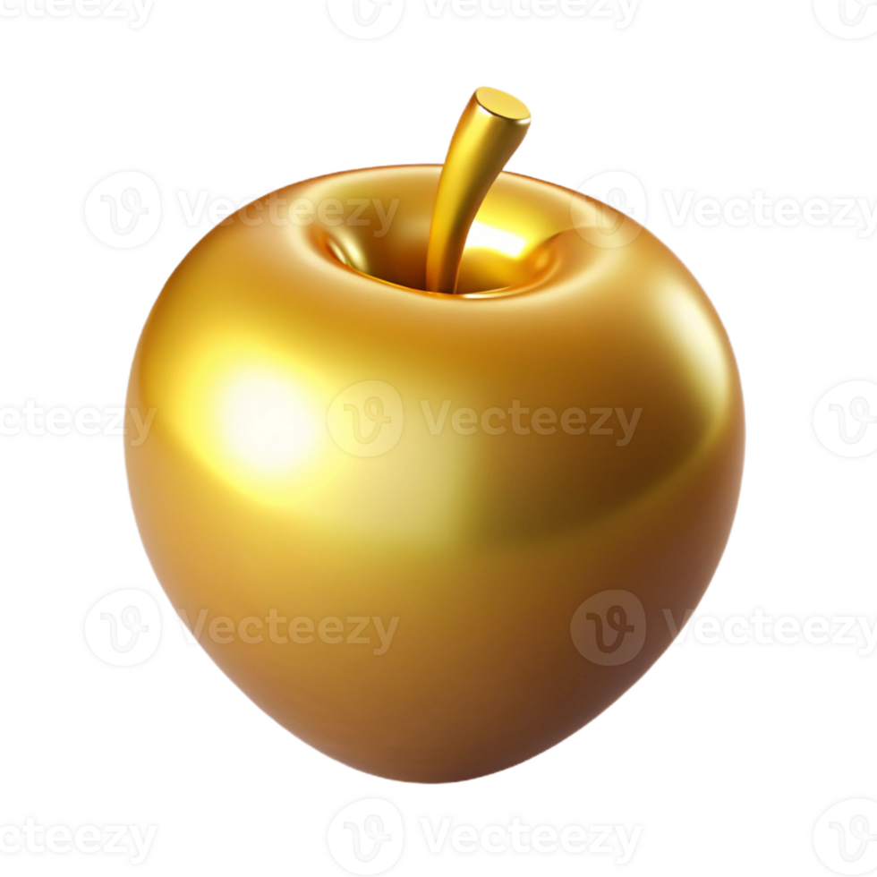 dazzling remarkable Golden Apple of Discord, with Transparent Background png