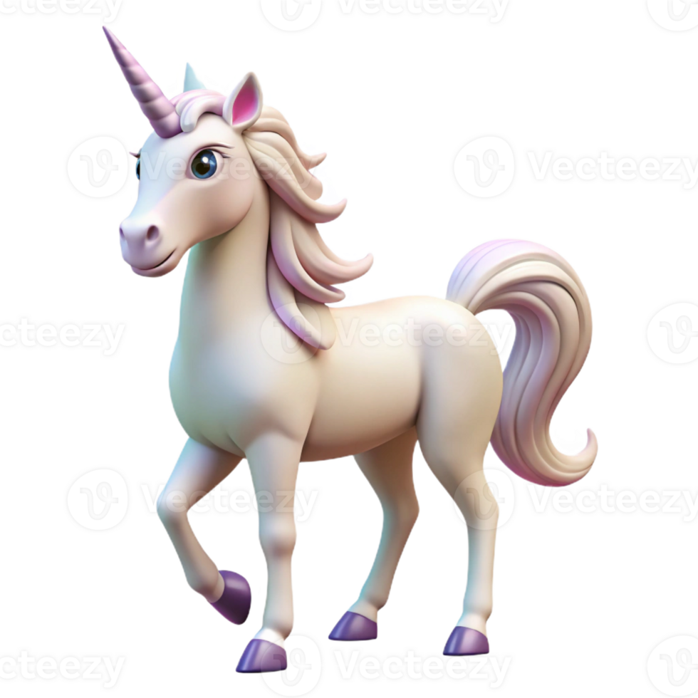 radiant dramatic organic A mythical unicorn, pure white coat, spiraling horn with Transparent Background professional png