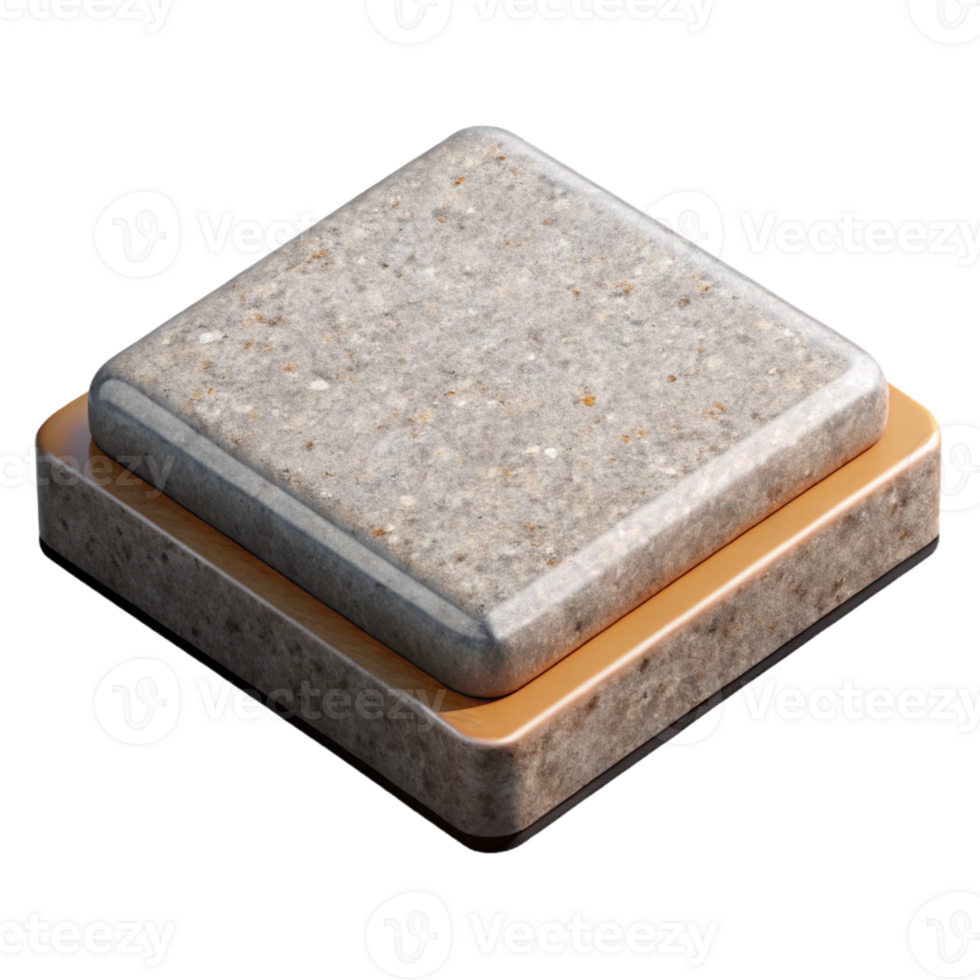 majestic classic Ultra-detailed, photorealistic isolated cutout of a single, polished, granite floor tile with Transparent Background top-tier png