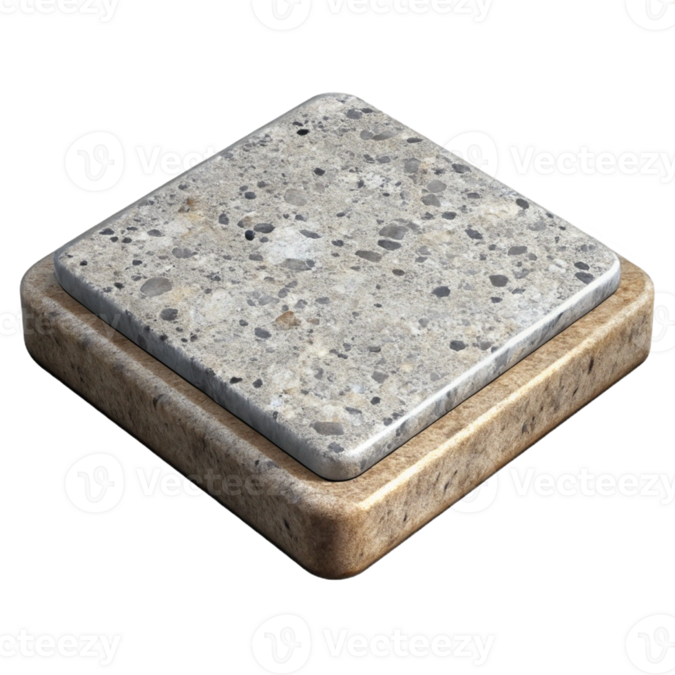 dramatic rustic Ultra-detailed, photorealistic isolated cutout of a single, polished, granite floor tile with Transparent Background impeccable png