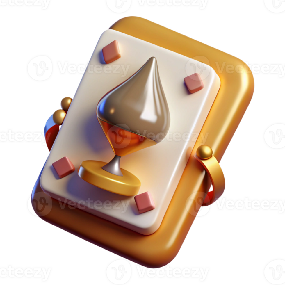 hypnotic remarkable Ultra-detailed, professional render of a floating playing card with a portrait of a melting clock with Transparent Background png