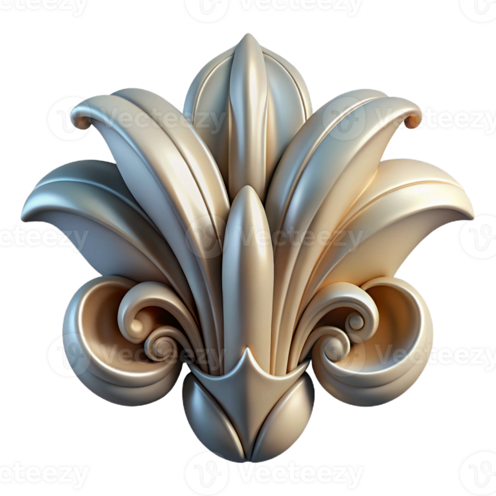joyful immaculate Ultra-detailed, photorealistic isolated cutout, Art Nouveau wallpaper sample, featuring repeating pattern of stylized lilies with Transparent Background elite png