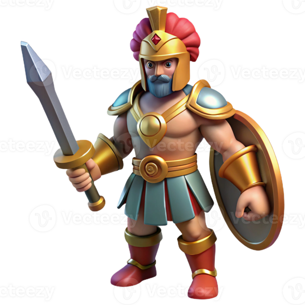 standout renaissance Ares, God of War, holding sword, with Transparent Background gallery standard png