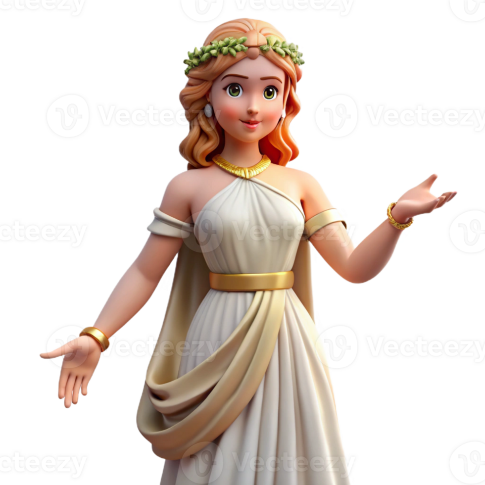 spectacular dynamic impressionist Aphrodite, Goddess of Love and Beauty, elegant pose, with Transparent Background flawless png