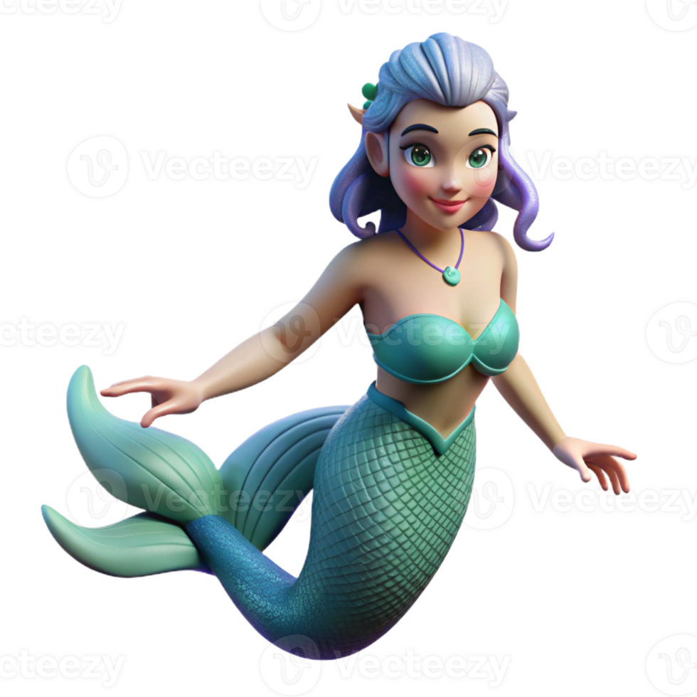 dazzling celebrated Siren, alluring sea nymph, with Transparent Background png
