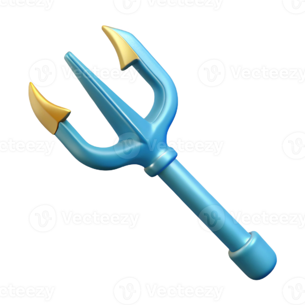 sumptuous remarkable Trident of Poseidon, God of the Sea's weapon, with Transparent Background png