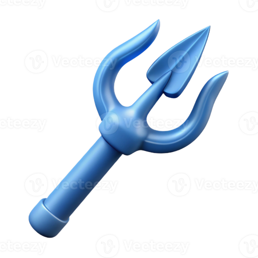 serene artistic Trident of Poseidon, God of the Sea's weapon, with Transparent Background high quality png