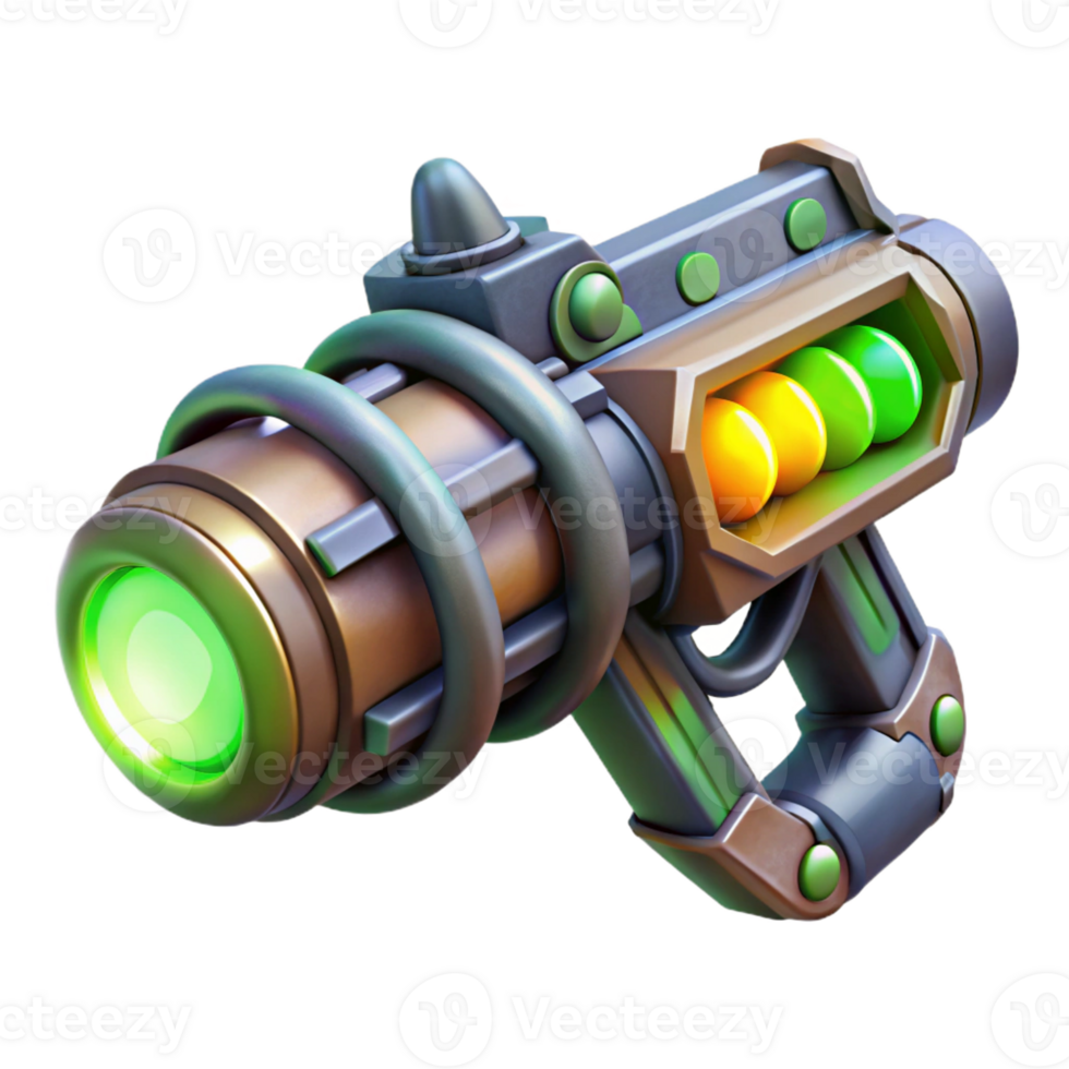 majestic unparalleled Bio-engineered weapon with organic components and glowing energy core with Transparent Background png