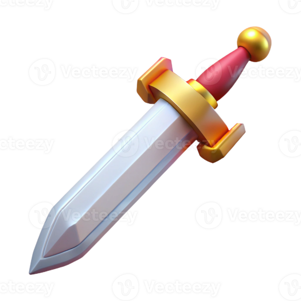 pristine iconic Excalibur, King Arthur's sword, with Transparent Background png