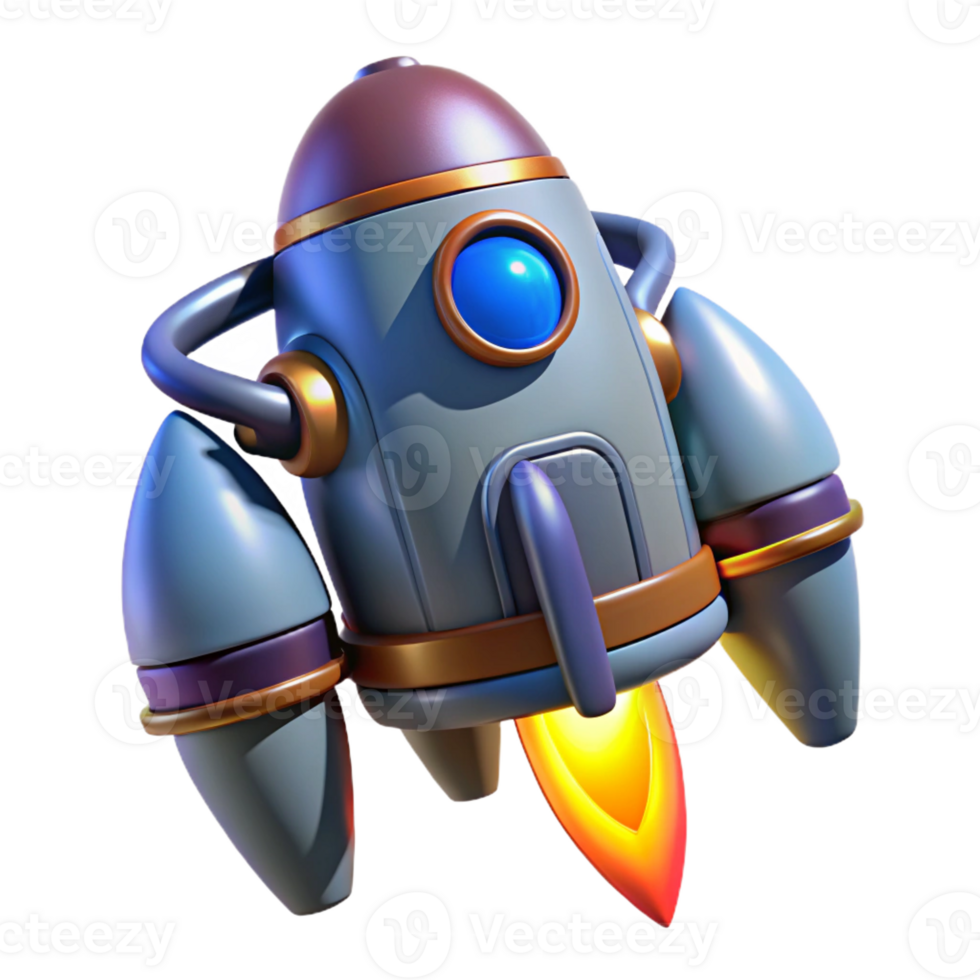 mesmerizing rare Concept art style, isolated cutout of a sleek, futuristic jetpack with powerful thrusters with Transparent Background png