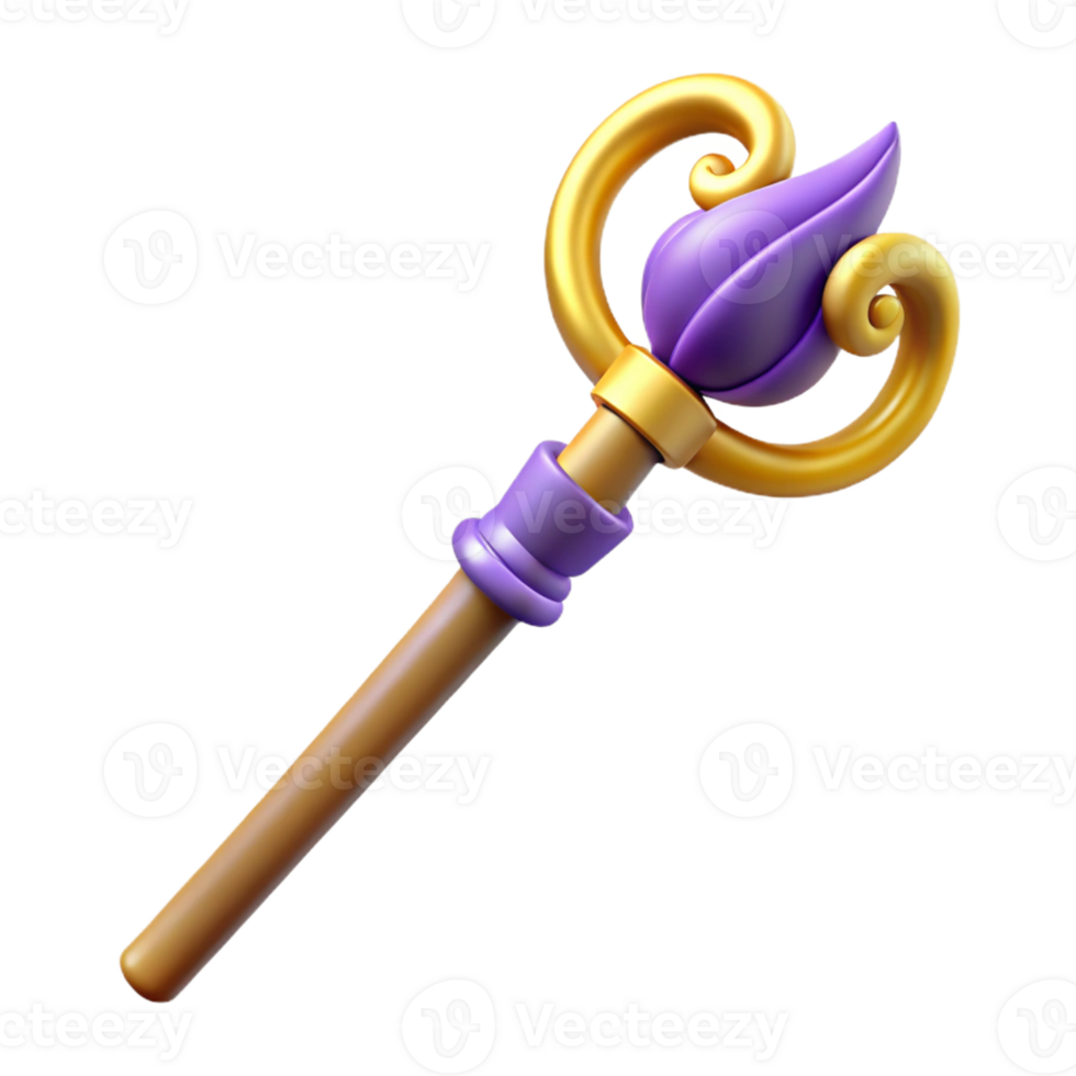passionate vibrant Thyrsus, Dionysus' staff, with Transparent Background 8K png