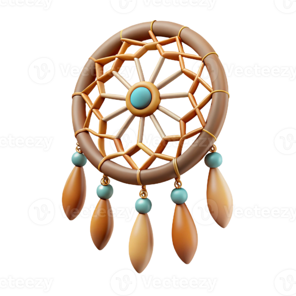 fascinating calm coastal Dreamcatcher, Native American charm, with Transparent Background authentic png