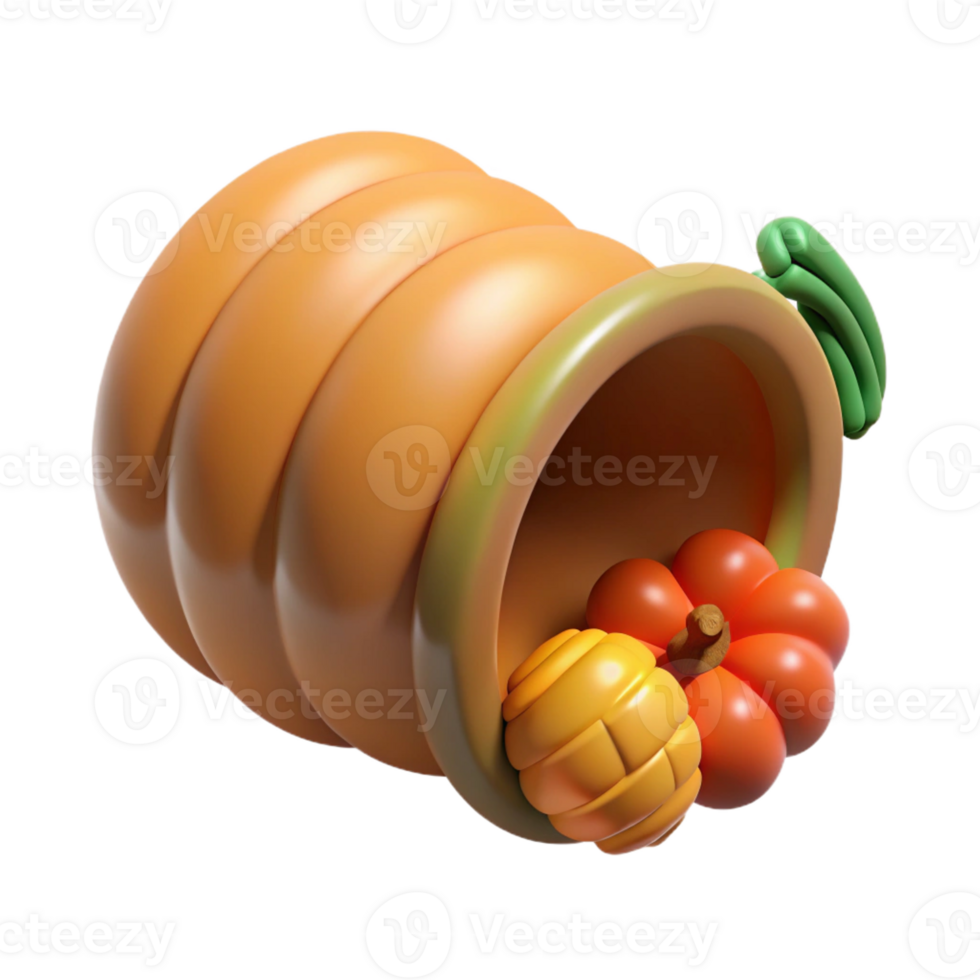 signature creative Cornucopia, horn of plenty, with Transparent Background top-tier png
