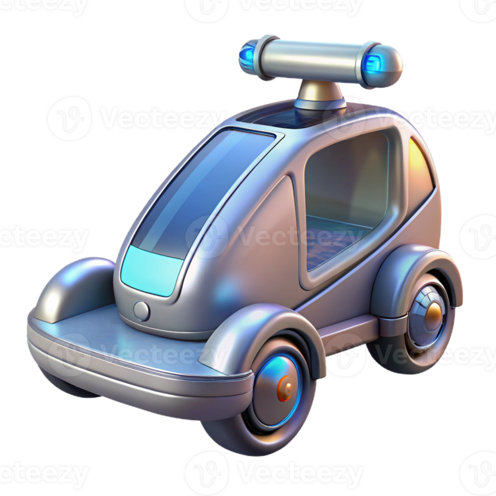 immaculate tranquil urban Hyper-specific, professional render of a futuristic, sleek personal transporter with anti-gravity technology with Transparent Background 8K png