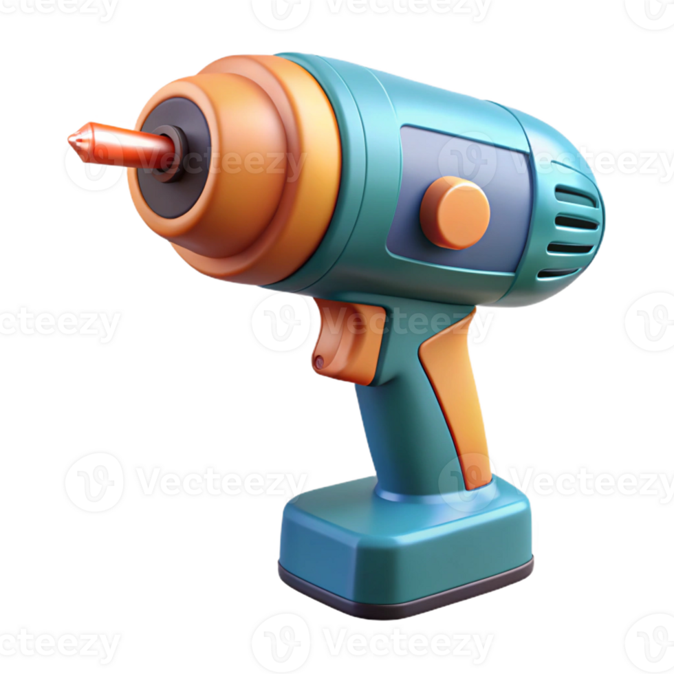 unforgettable futuristic Power drill with Transparent Background detailed png