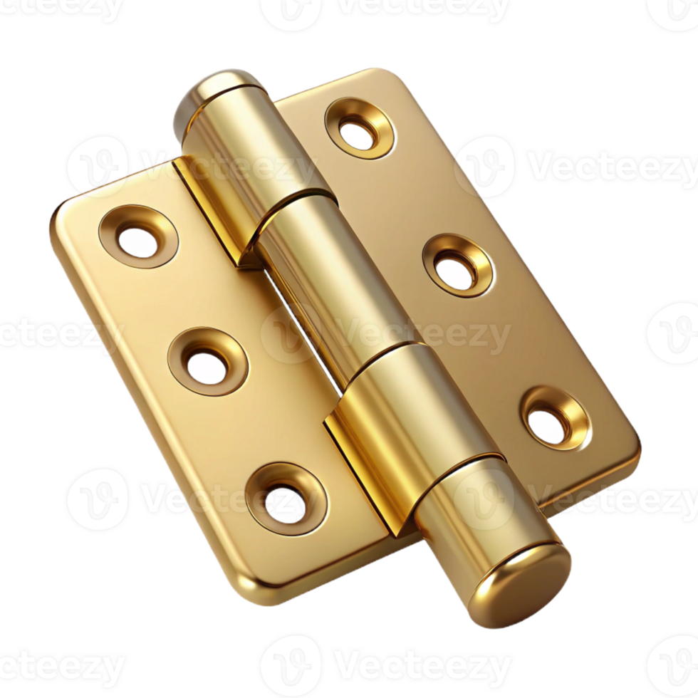 nostalgic hypnotic Door hinge brass with Transparent Background fine detail png
