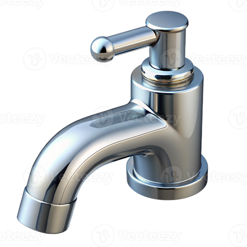 sumptuous whimsical rustic Faucet chrome with Transparent Background fine detail png
