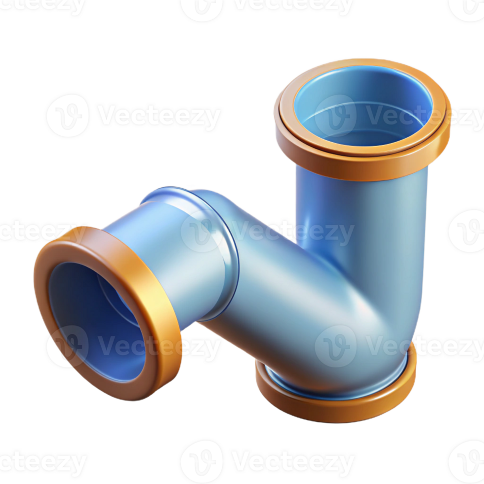 gorgeous intense urban Plumbing pipe section with Transparent Background original png