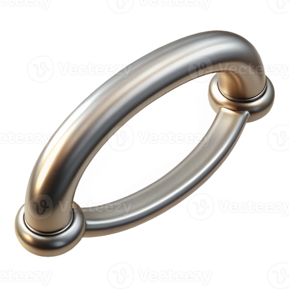 immaculate passionate renaissance Cabinet handle brushed nickel with Transparent Background masterfully captured png