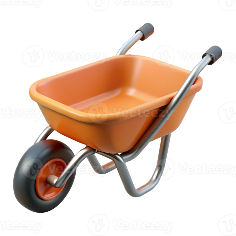 quintessential gothic Wheelbarrow with Transparent Background high quality png