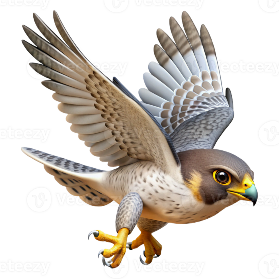 inspired nordic A hunting falcon, diving, sharp talons extended with Transparent Background handcrafted png
