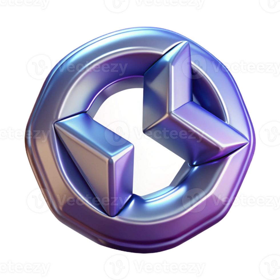 sumptuous reflective modern A stylized registered trademark symbol made of cut crystal with Transparent Background studio quality png
