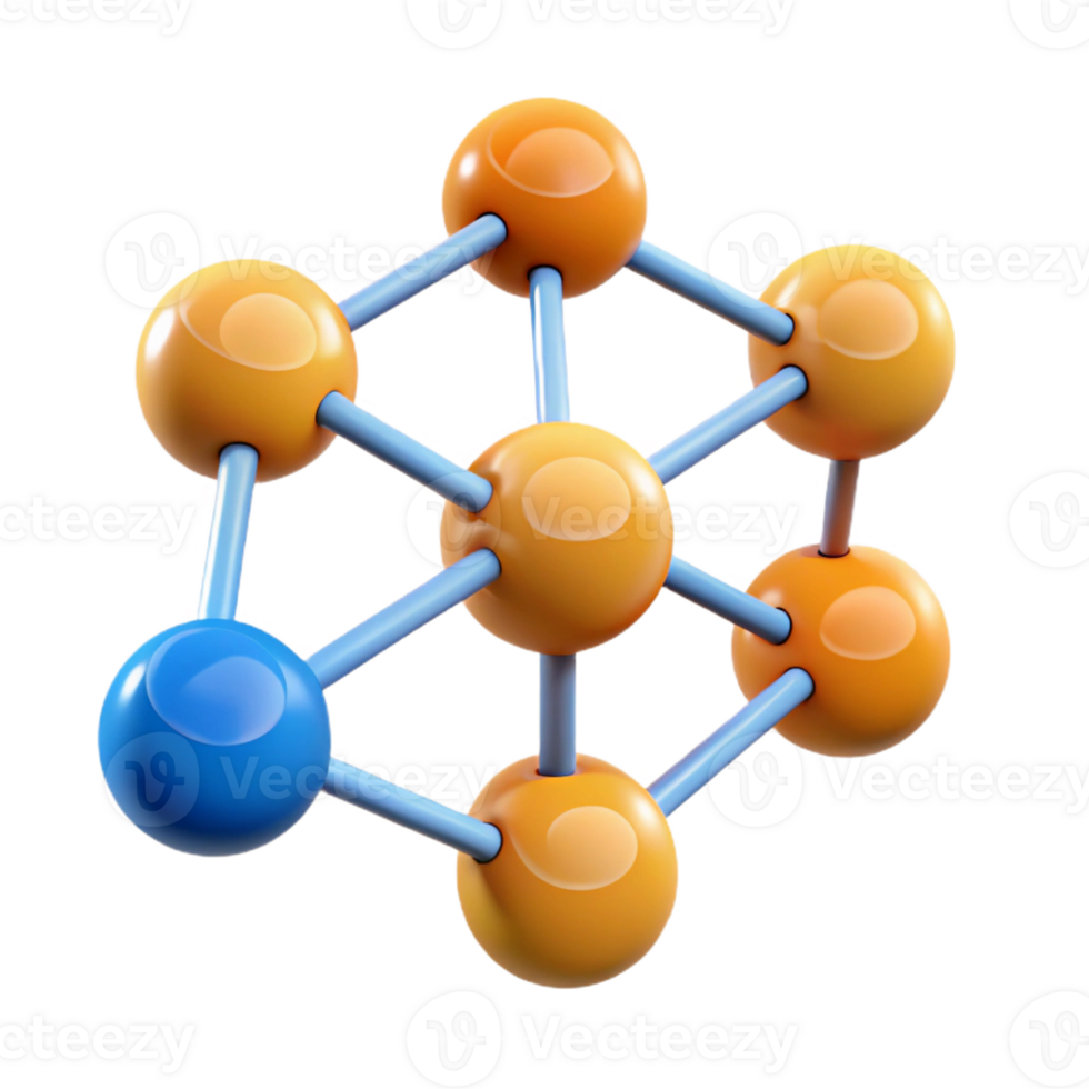 magnificent surreal An abstract representation of a social network with Transparent Background refined png