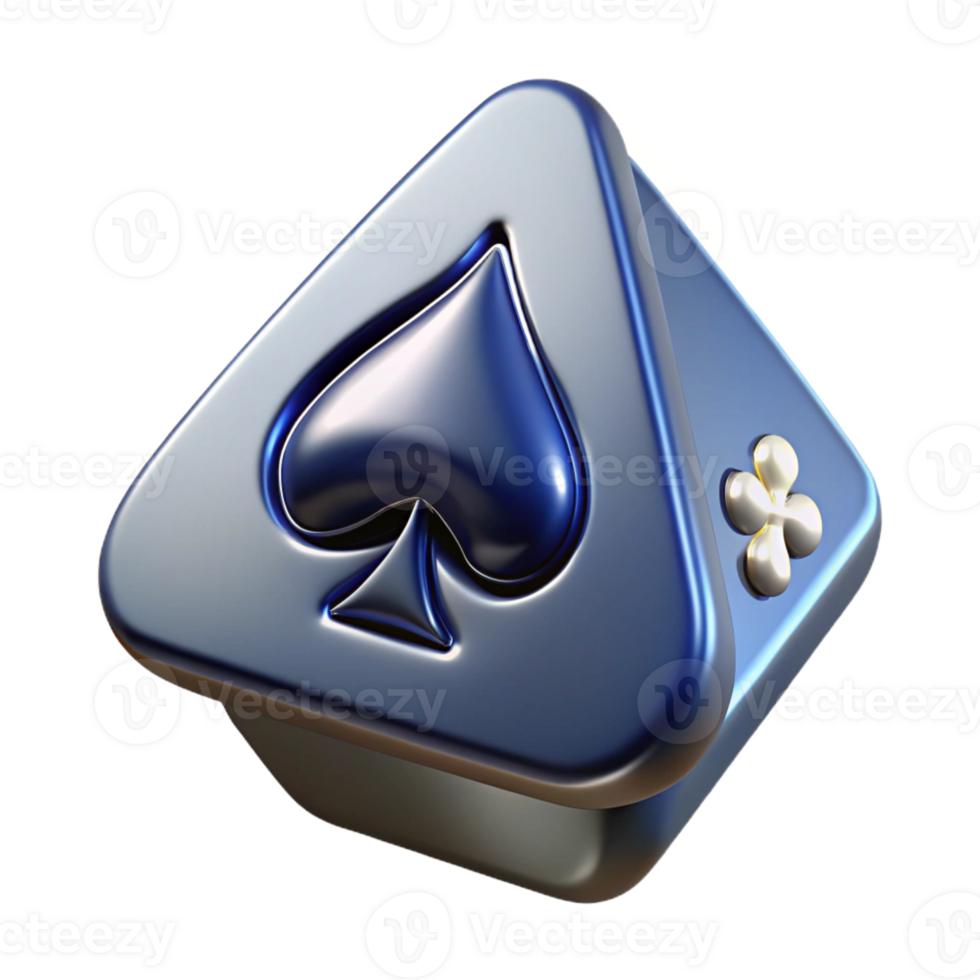 majestic quintessential A single playing card, Ace of Spades, intricate design with Transparent Background png