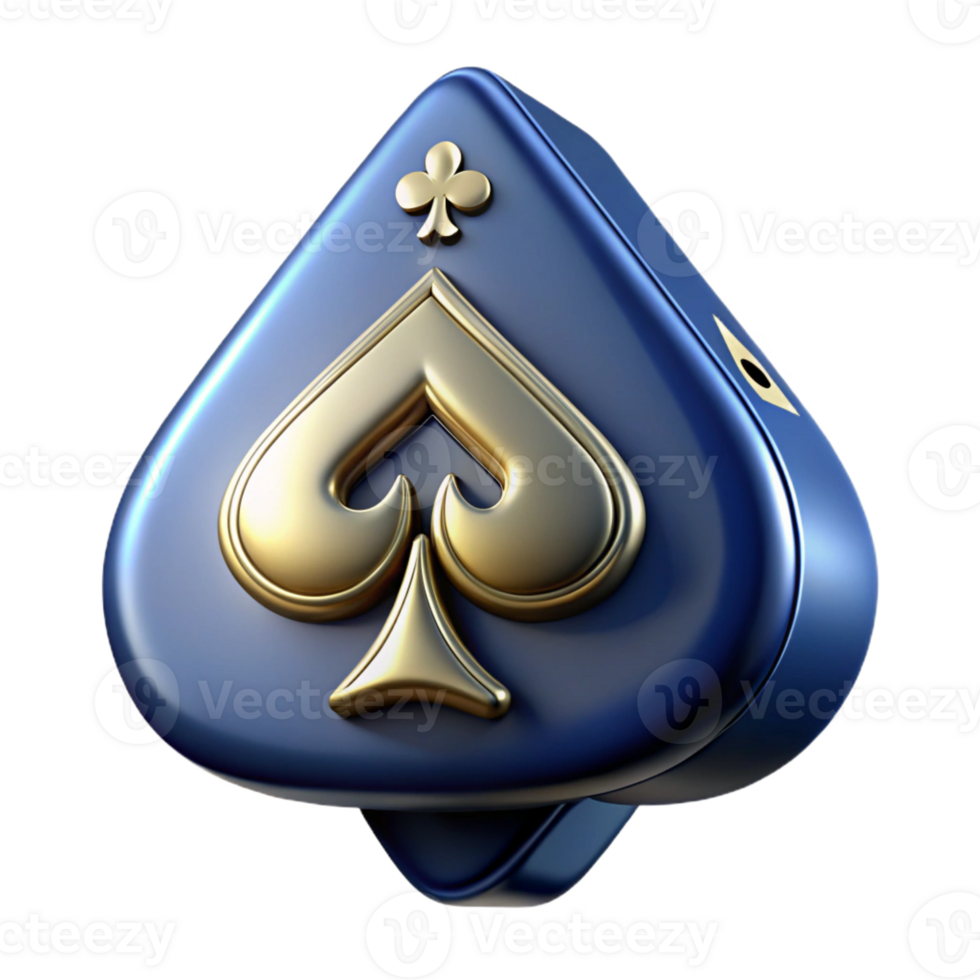 majestic sought-after A single playing card, Ace of Spades, intricate design with Transparent Background png