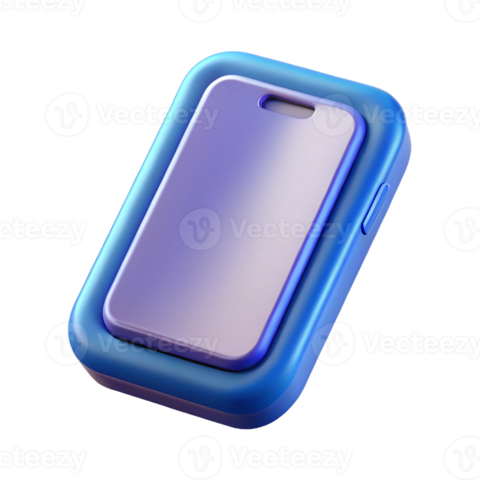 dramatic reflective rustic A single, floating mobile phone icon with Transparent Background original png