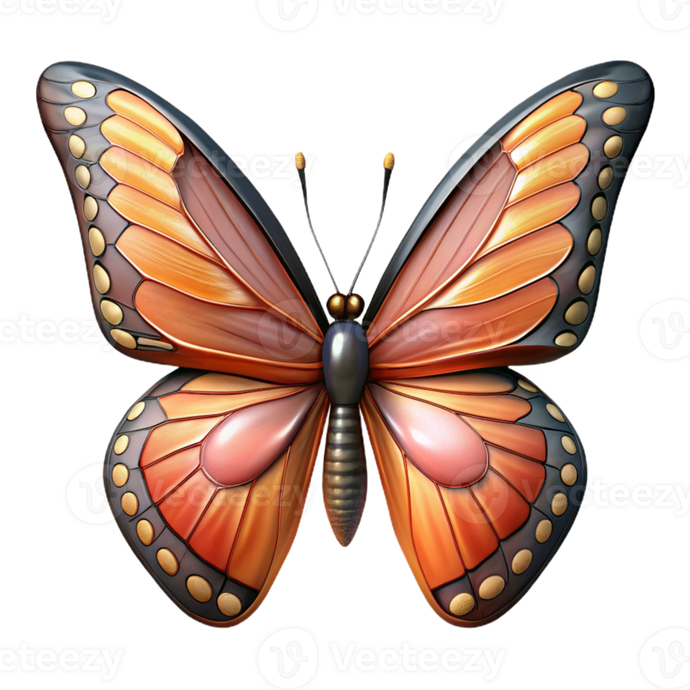 glorious passionate avant-garde A resting butterfly, wings spread, intricate patterns with Transparent Background 8K png