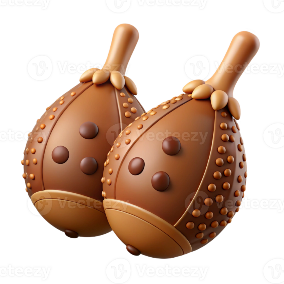 unparalleled rustic Concept art style, isolated cutout of a tribal musician's pair of maracas made from dried gourds and filled with seeds with Transparent Background flawless png