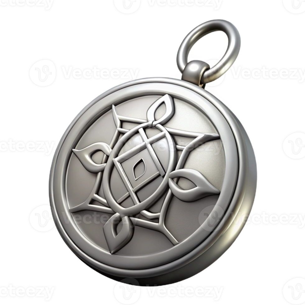 fascinating bohemian A silver locket engraved with intricate elven runes with Transparent Background handcrafted png