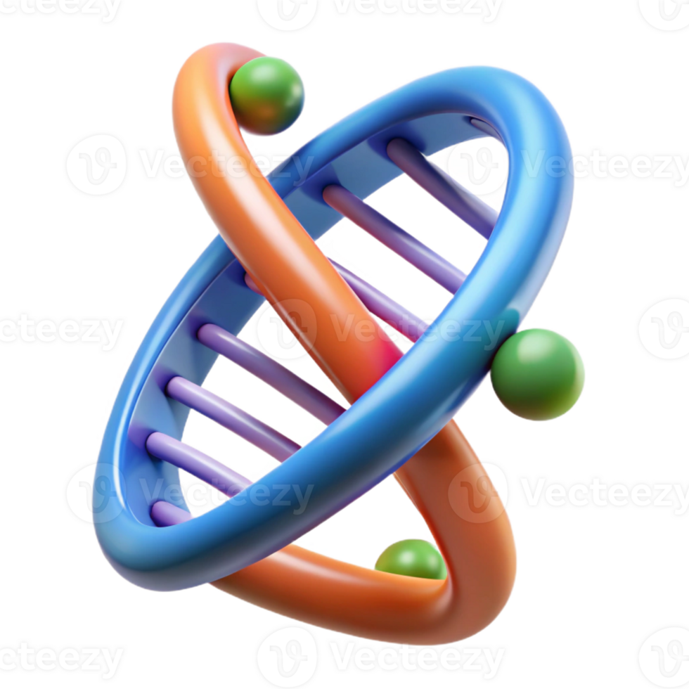 dynamic extraordinary A DNA double helix, scientific, modern art with Transparent Background premium png