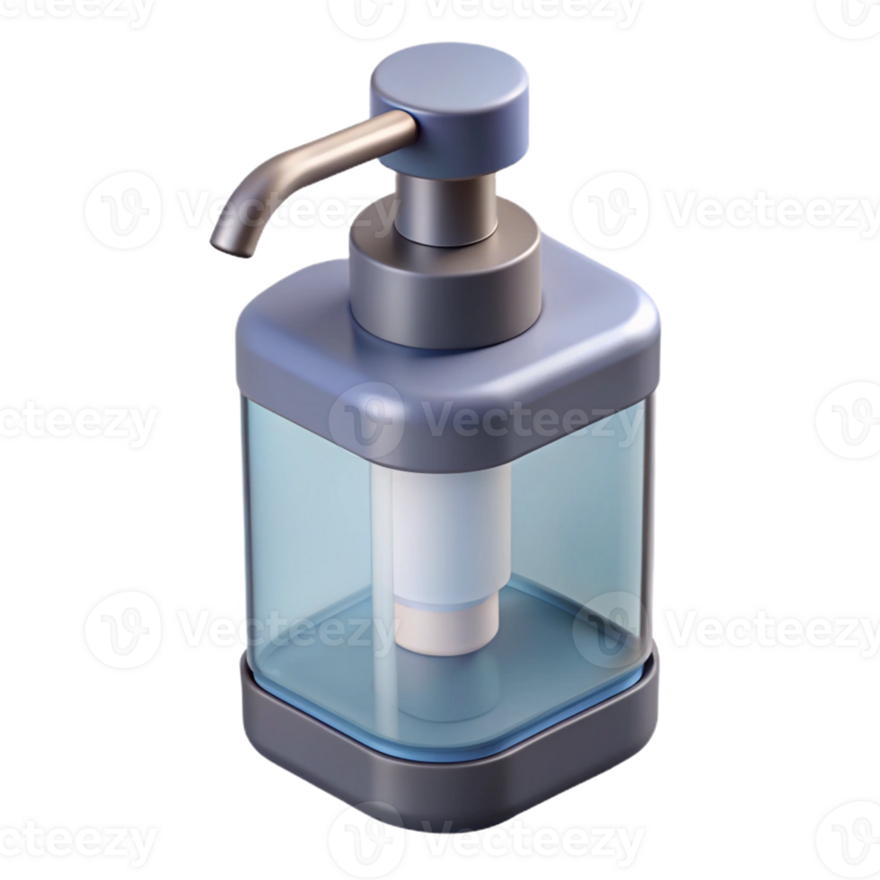 gorgeous intense tropical Photorealistic, hyper-specific isolated cutout of a modern, touchless automatic soap dispenser with Transparent Background masterfully captured png
