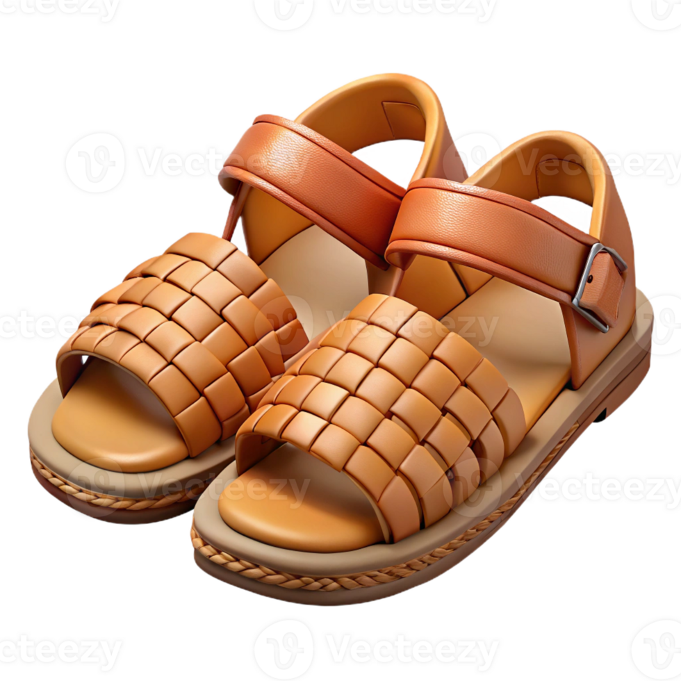 striking peaceful futuristic Photorealistic, ultra-detailed isolated cutout of a tribal warrior's woven leather sandals with Transparent Background sharp png