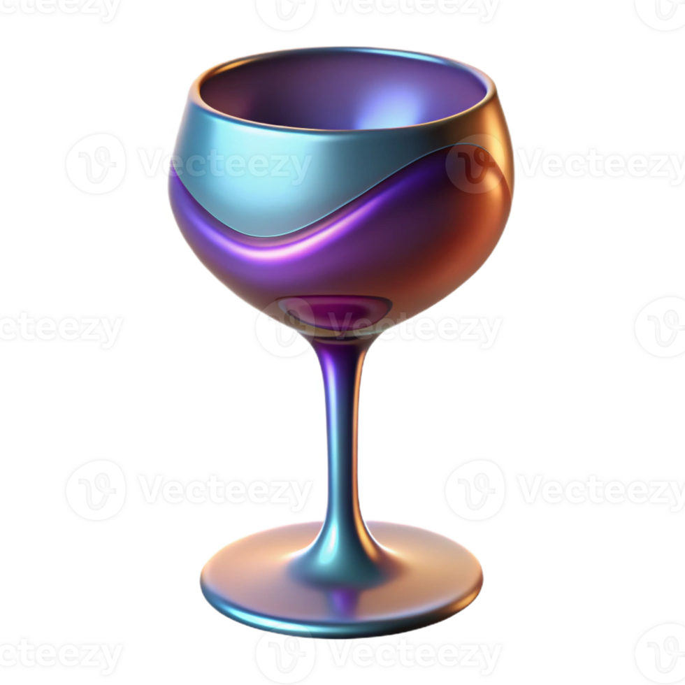 magnificent renaissance A wine glass, elegant, abstract design with Transparent Background crisp png