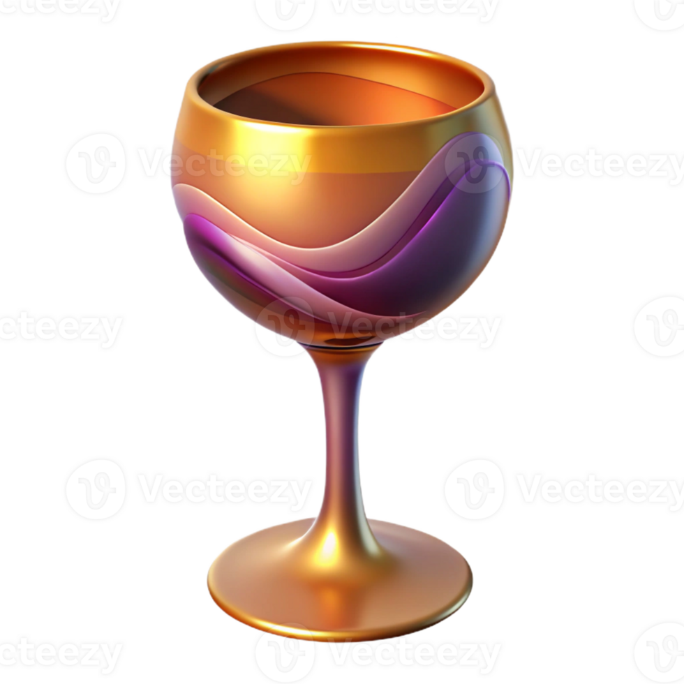 joyful radiant A wine glass, elegant, abstract design with Transparent Background expertly shot png