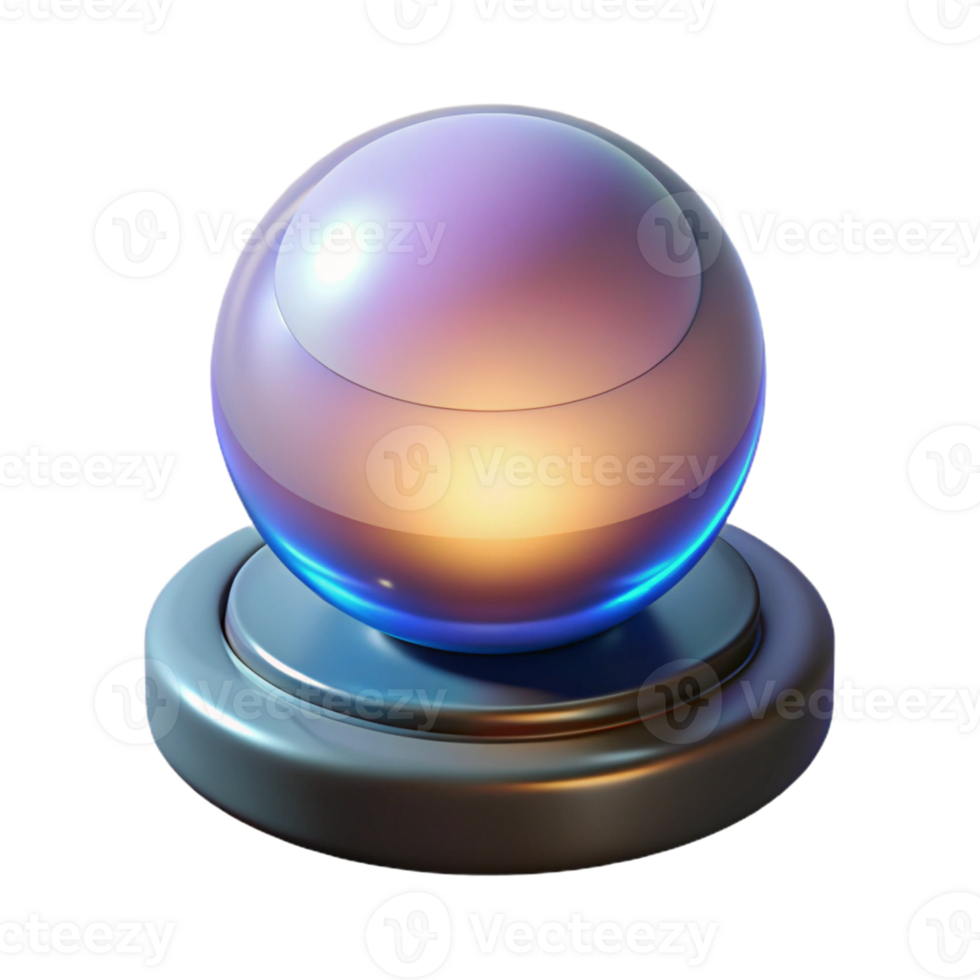 harmonious striking Concept art style isolated cutout of a levitating, ambient light orb with Transparent Background crisp png