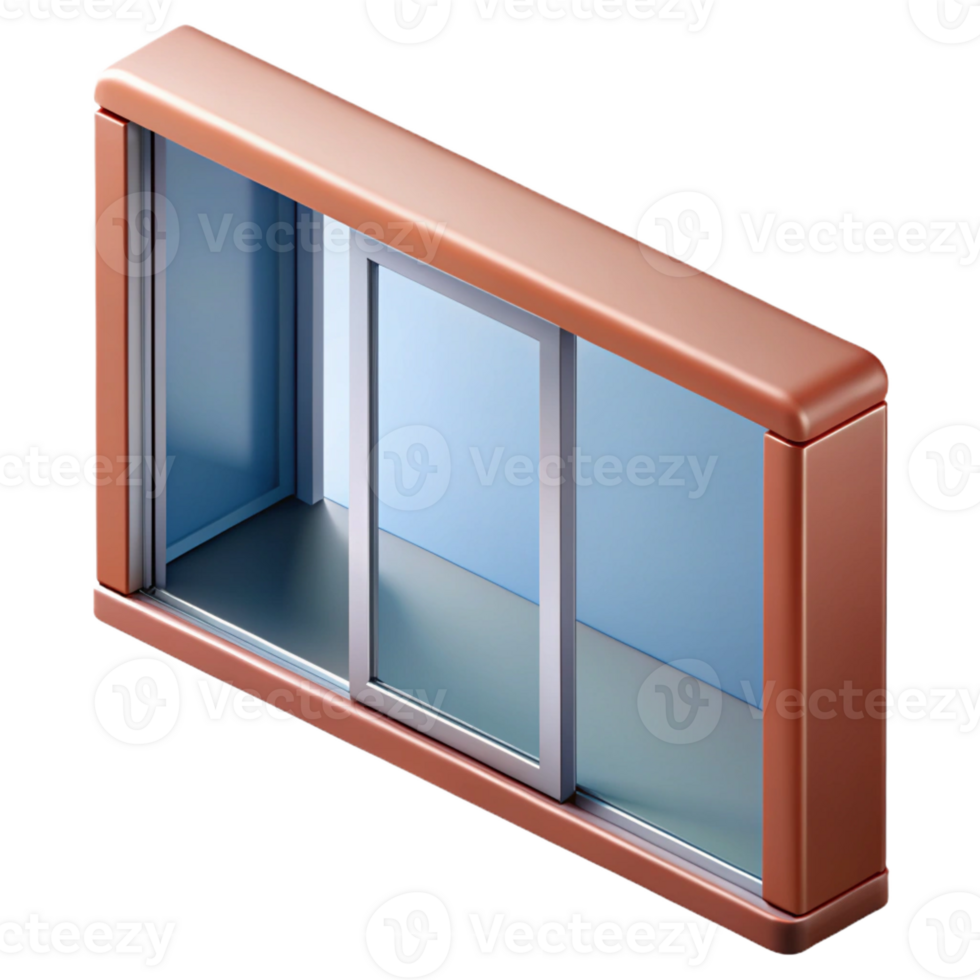 gorgeous mid-century Photorealistic, hyper-specific isolated cutout of a modern, sliding glass door track with Transparent Background elite png