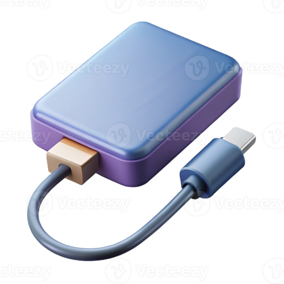impressive romantic baroque External hard drive with USB cable with Transparent Background luxury png