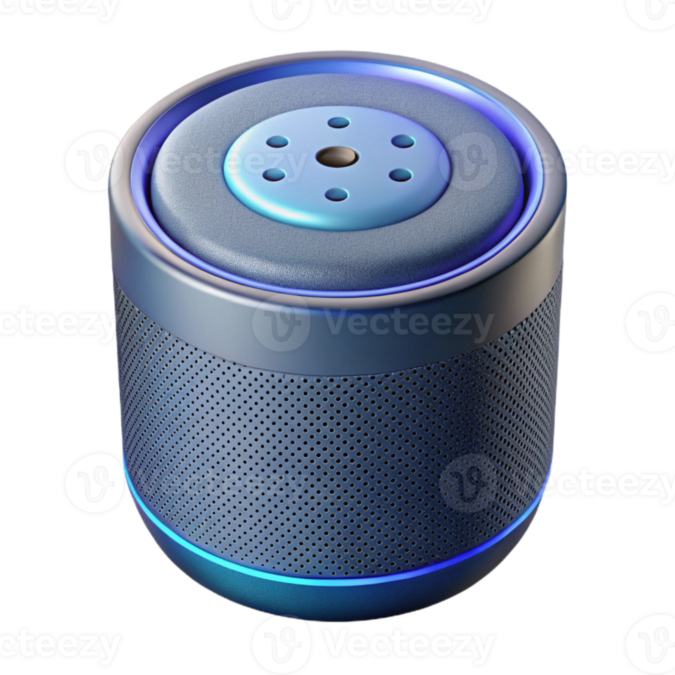 intense elegant Smart speaker with voice assistant activated with Transparent Background premium png