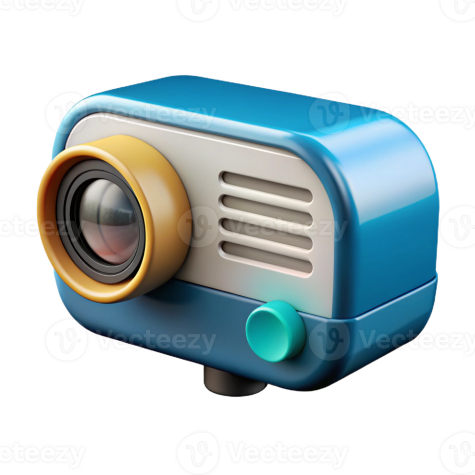 dreamy impressive Projector displaying a presentation with Transparent Background authentic png
