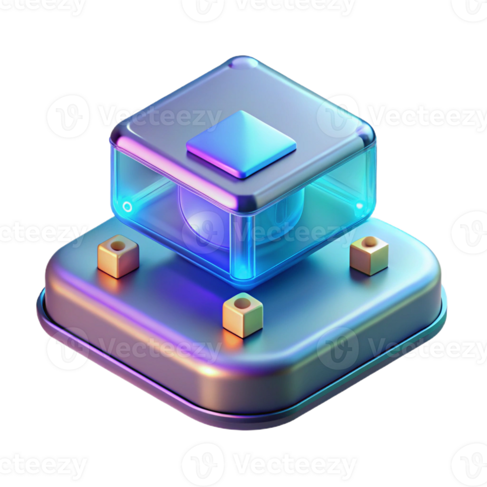 ethereal immaculate Photorealistic, hyper-specific render of a single advanced communication device with holographic projections emanating from its surface with Transparent Background high resolution png