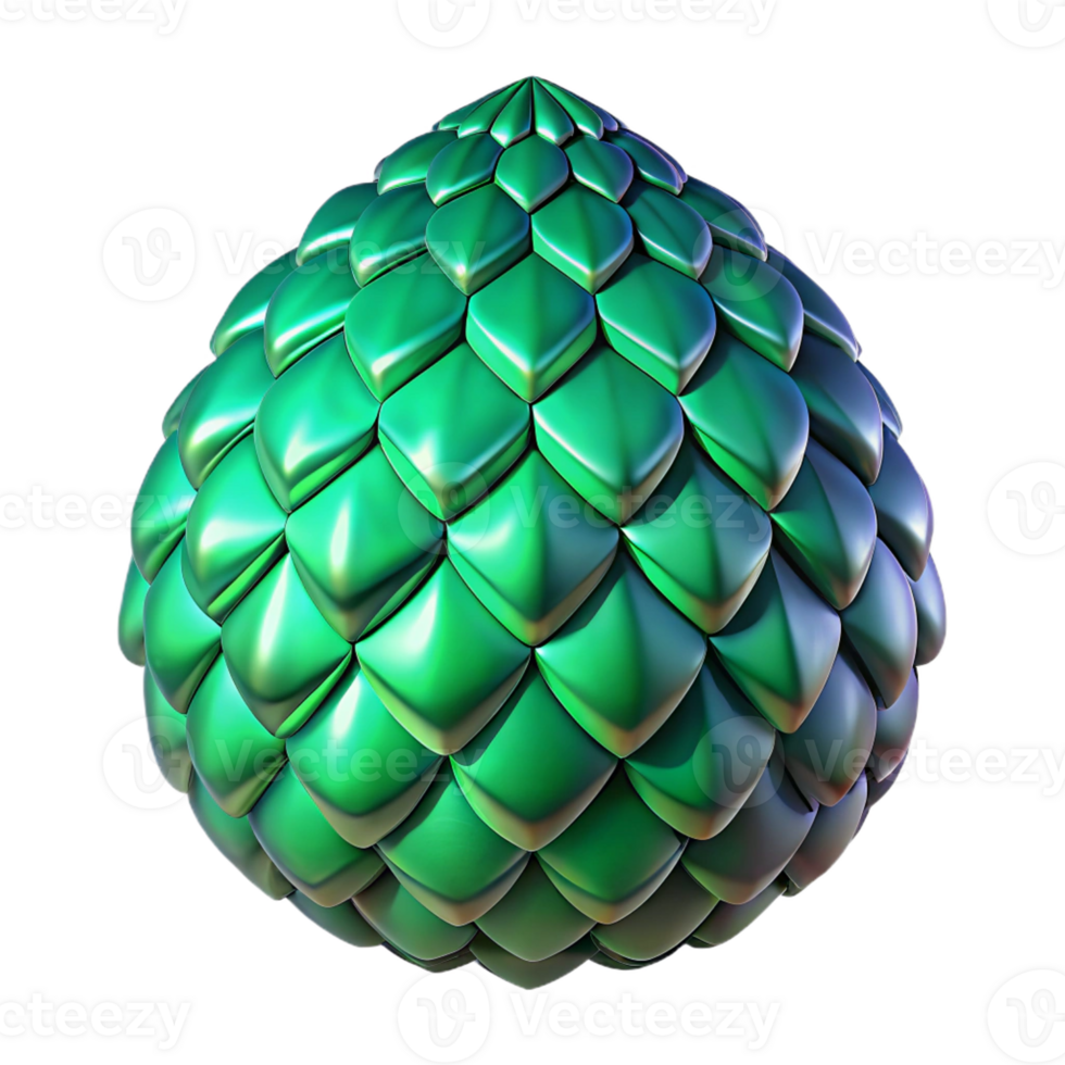 gorgeous memorable Ultra-detailed, photorealistic isolated cutout of a single, polished dragon scale, iridescent, textured, emerald green with Transparent Background png