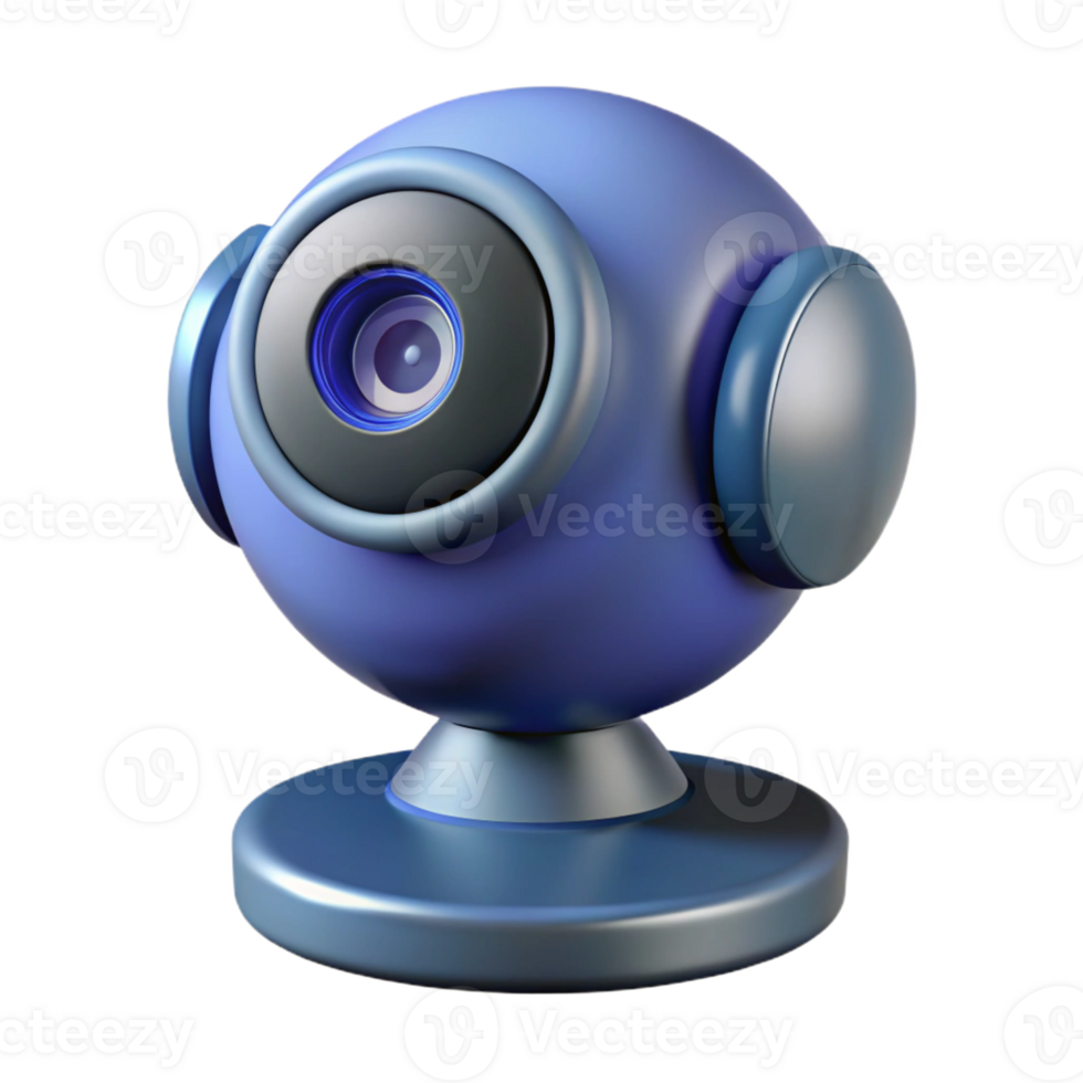 melancholic vibrant Webcam, high-definition, for conferencing with Transparent Background detailed png