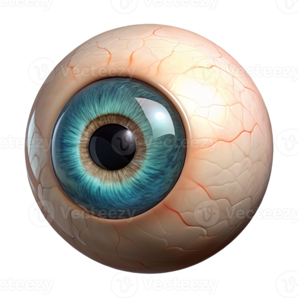 magnificent tranquil creative Hyper-specific professional render of a single human eye with intricate details of the iris and pupil Isolated cutout with Transparent Background ultra HD png